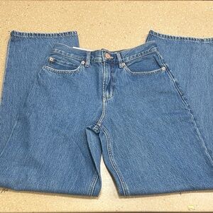 Garage Blue Low Rise Baggy Denim Jeans